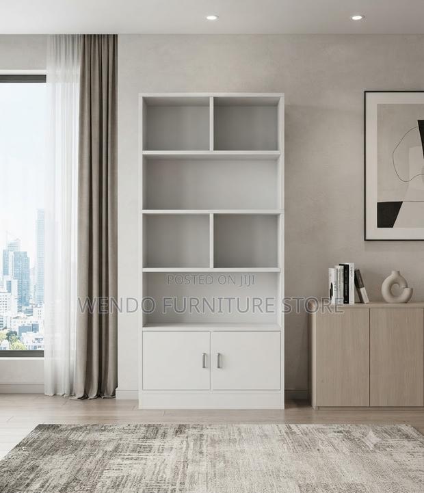 Offuce Cabinet; Home Office Book Shelf Unit With Open Spaces - thumbnail 5