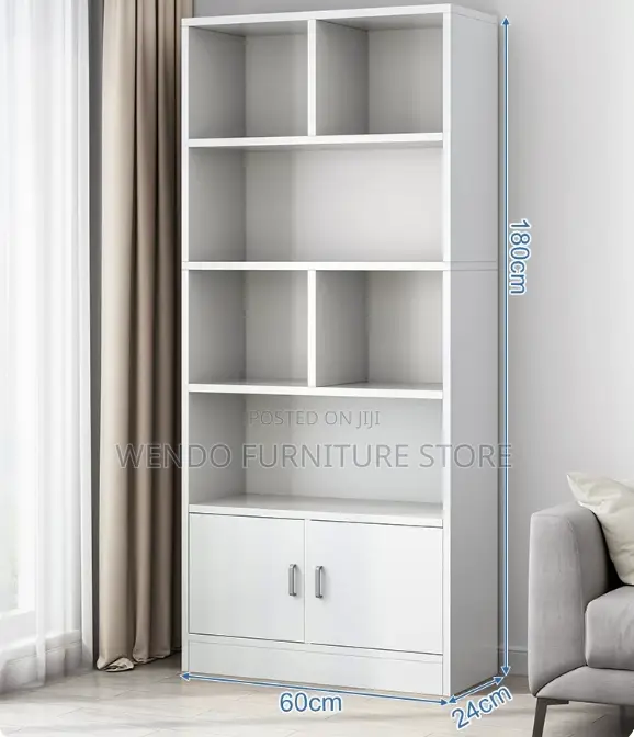 Offuce Cabinet; Home Office Book Shelf Unit With Open Spaces