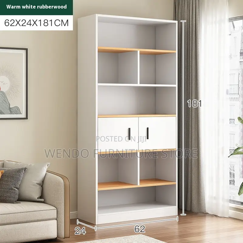 Offuce Cabinet; Home Office Book Shelf Unit With Open Spaces