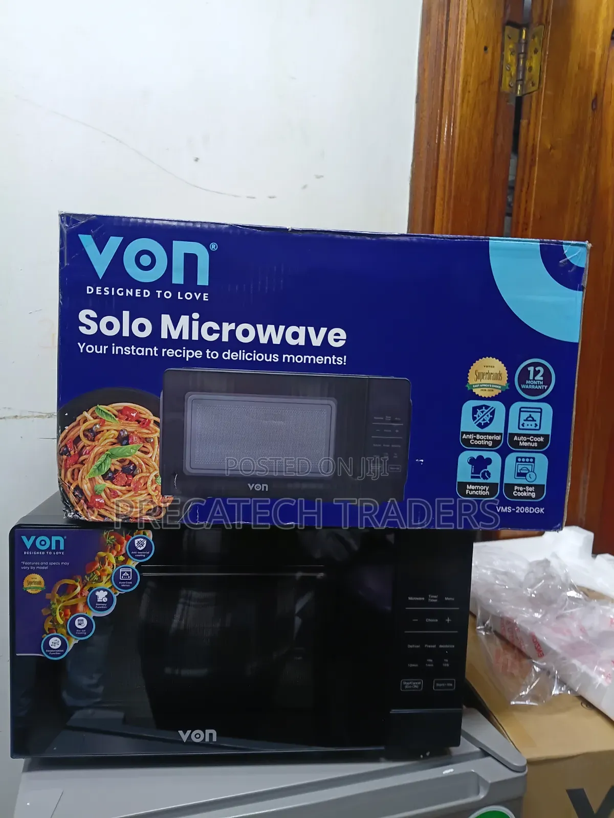 Von 20L Solo Microwave Oven – Digital Black