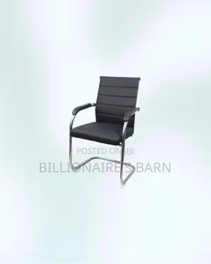 Practical Black Padded Cantilever Visitor Chair | Home Office Use