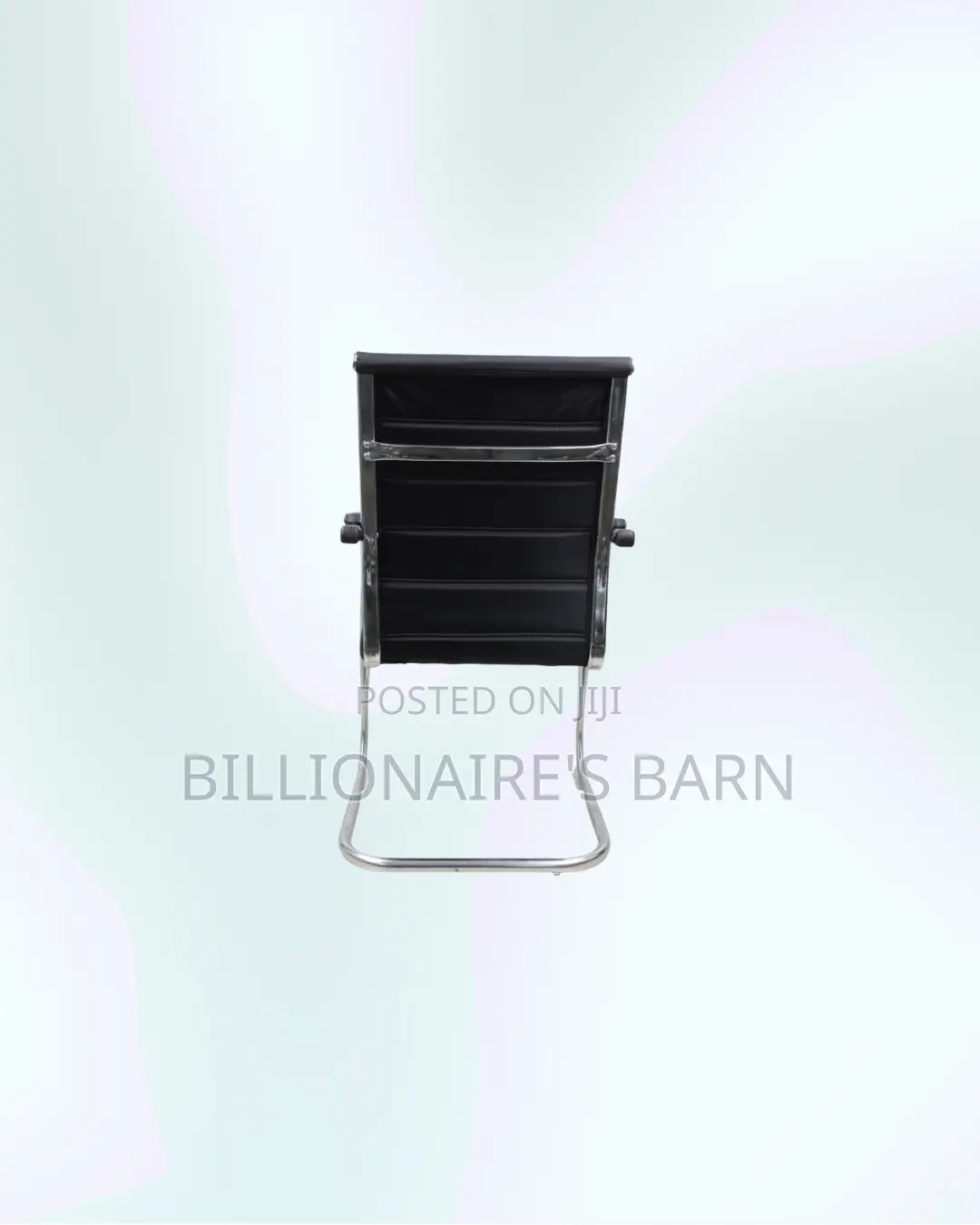 Practical Black Padded Cantilever Visitor Chair | Home Office Use