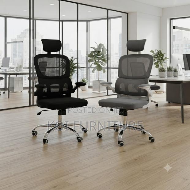 Office Chairs; Orthopedic Fabric Mesh Office Chair With Headrest