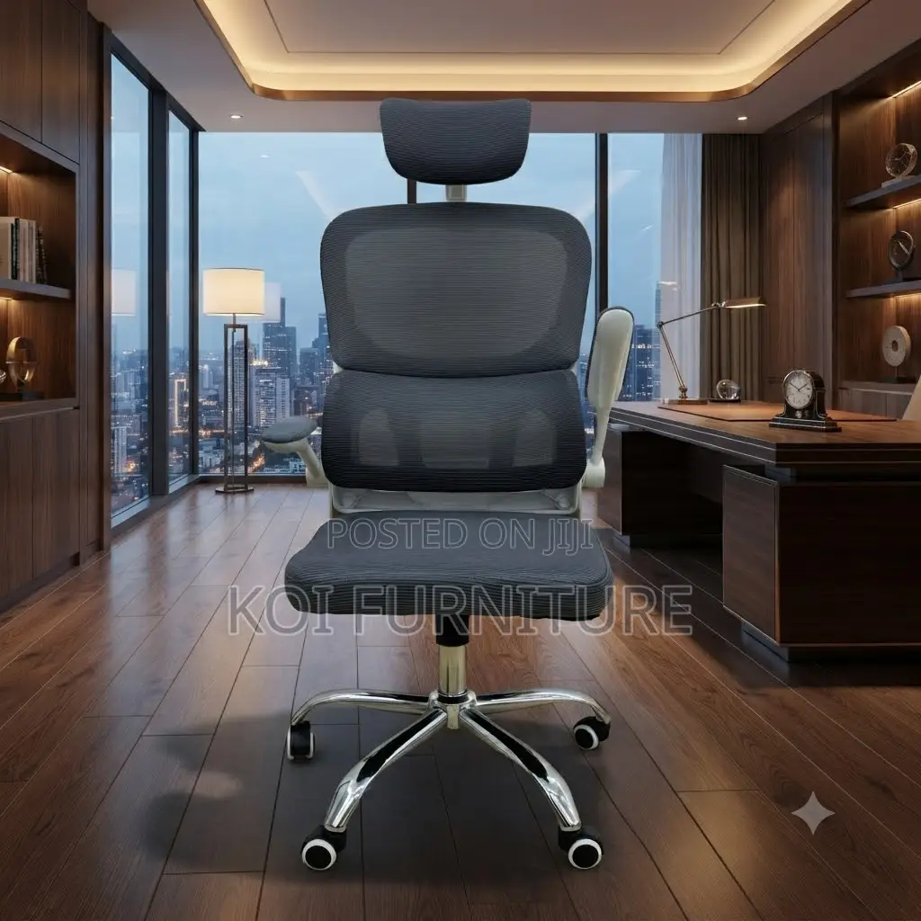 Office Chairs; Orthopedic Fabric Mesh Office Chair With Headrest