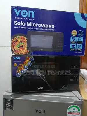 Von 20L Microwave Oven – Stylish Black Finish