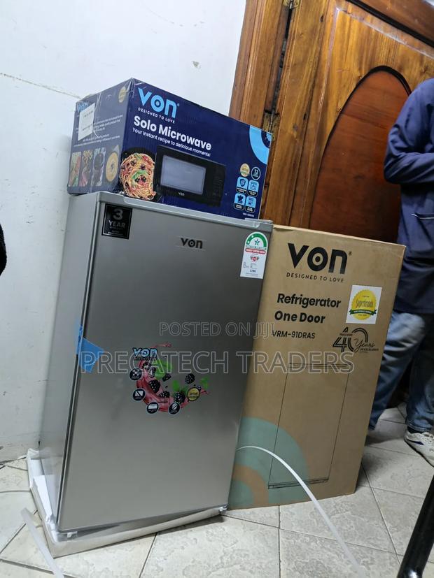 Von 91L Single Door Refrigerator – Silver - thumbnail 2