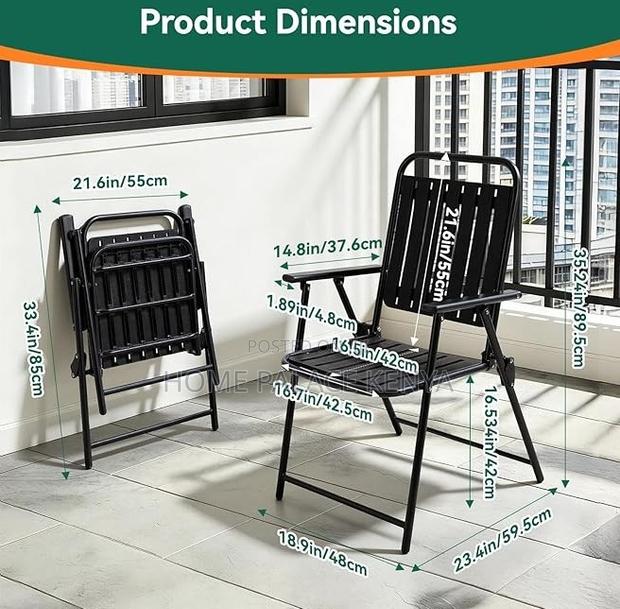 Foldable Chair: Marion Outdoor Metal Chair - thumbnail 6
