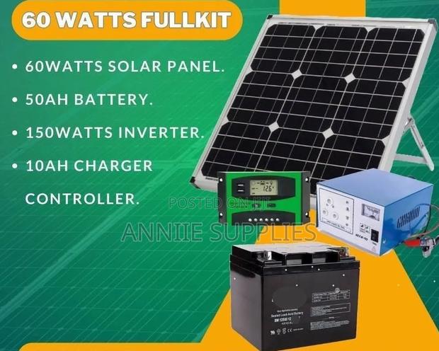 60w Solar Full Kit +50ah Solar Battery