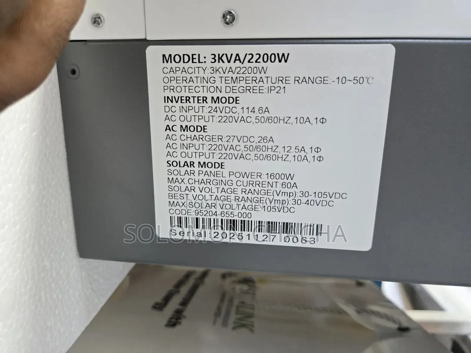 Solar Nyumbani 3kva 24v Hybrid Inverter
