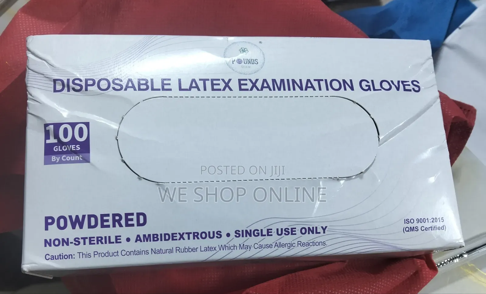 100pcs Disposable Latex Examination Gloves