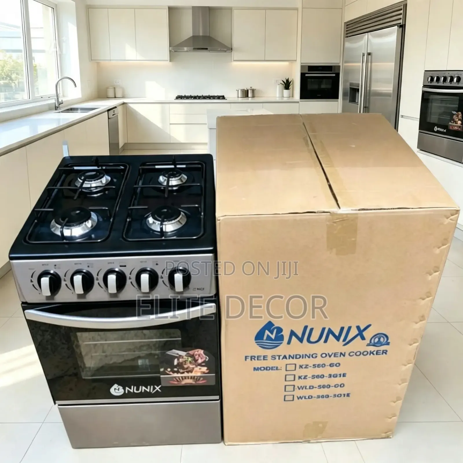 Nunix 50×55 Full Gas Standing Cooker With Gas Oven