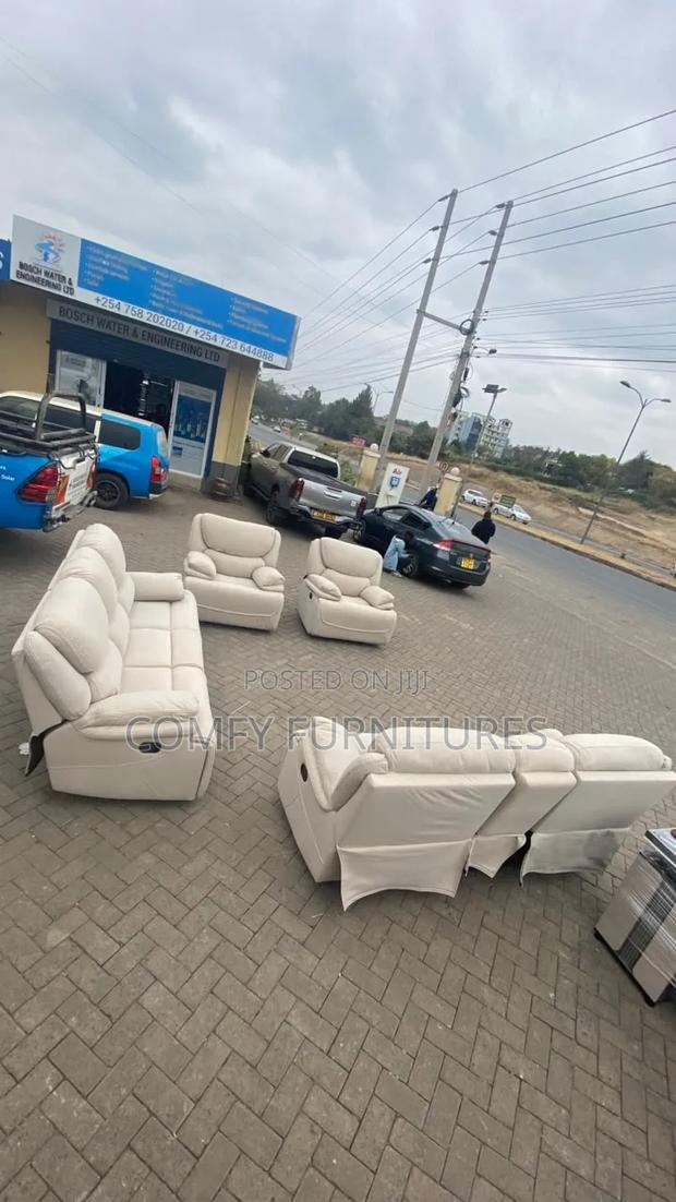 Luxury Cream 7 Seater Recliner - main view