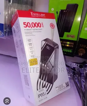 Excellent P95 Max 50,000mAh Power Bank With Built-in Cables