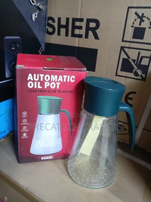 Oil Dispenser Premium Lead-Free Glass Oil Pourer Bottle