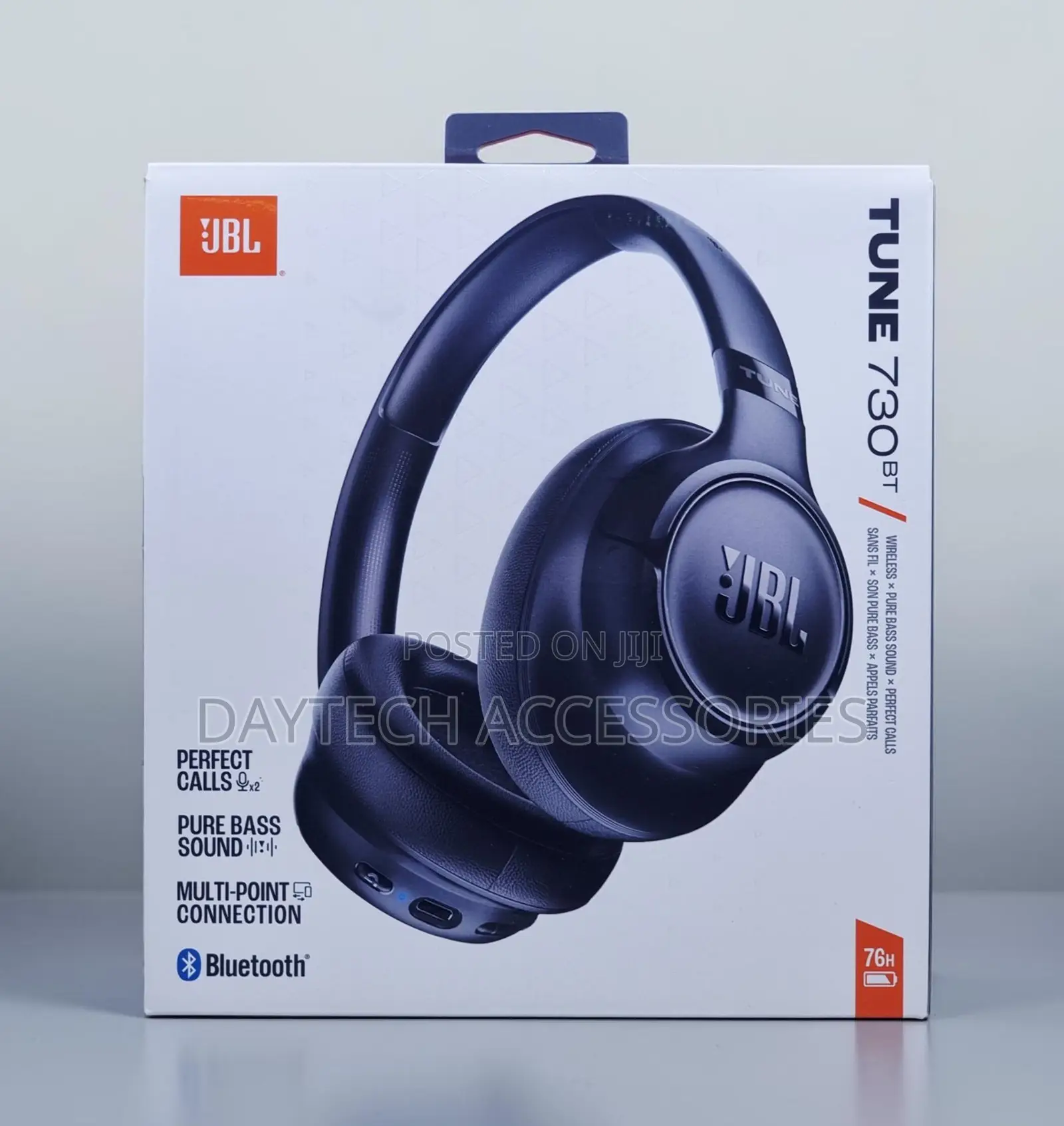 The JBL Tune 730BT Wireless Over-Ear Headphones Deliver Up to 76 Hours