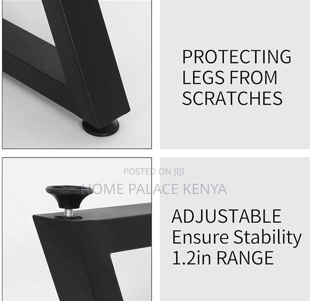 Dining Table: Chunky Heavy Duty Double Z Shaped Legs Table - thumbnail 2