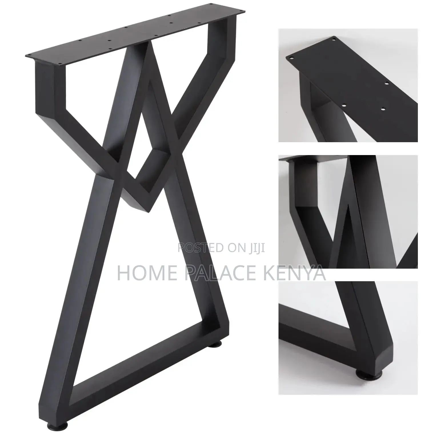 Dining Table: Chunky Heavy Duty Double Z Shaped Legs Table