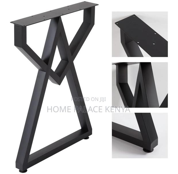 Dining Table: Chunky Heavy Duty Double Z Shaped Legs Table - thumbnail 7