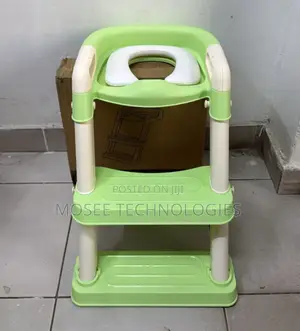 Toddler Potty Chair With Step Stool Green White