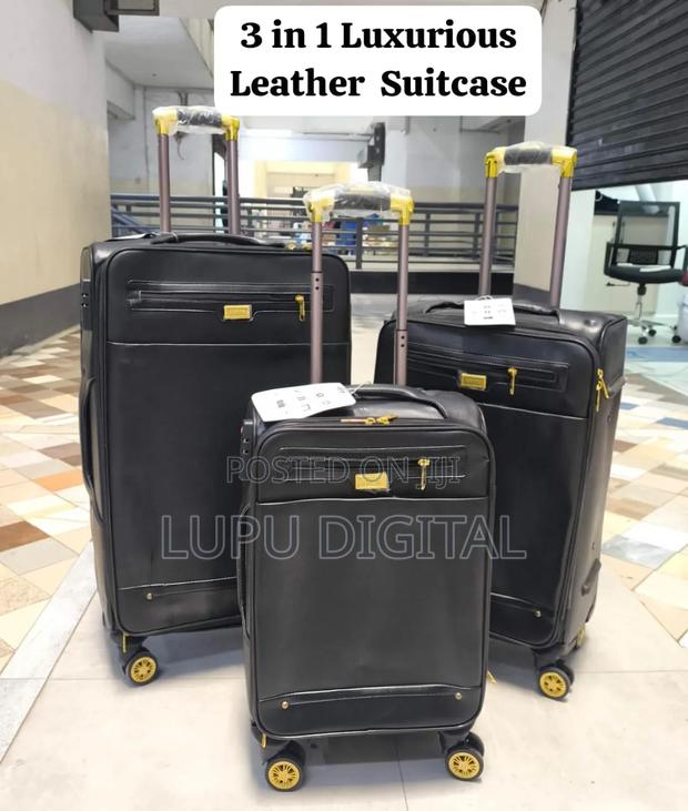 3 in 1 Luxurious Leather Suitcase - main view