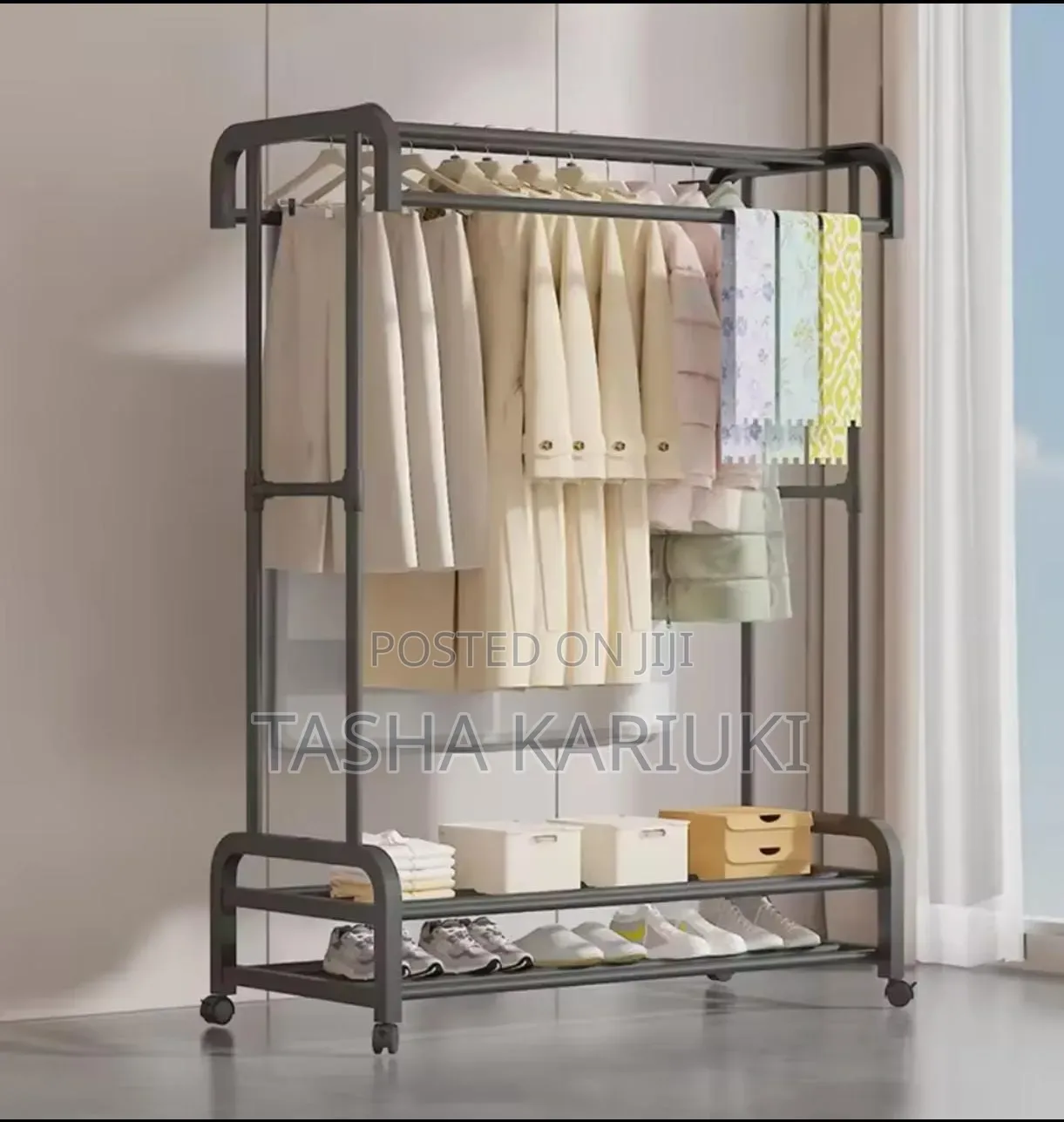 Mobile Cloth Rack With Wheels