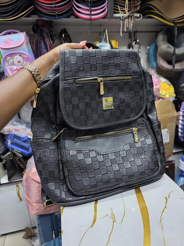 Leather Quality Black Backpack at 1200 - thumbnail 2