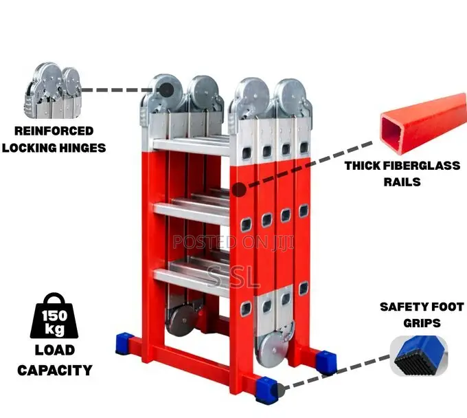 Heavy Duty 4x3 Fiberglass Multipurpose Ladder Kenya