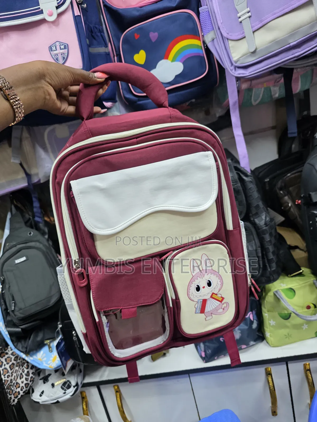 Maroon Colorful Kids School Bags Grade 1=4 at 1200