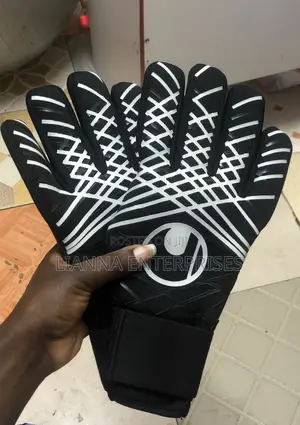 Uhlsport Black Goalkeeper Gloves