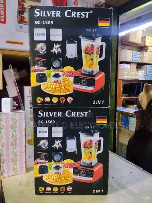 High-Power 4500W Silver Crest 2-in-1 Food Processor Smoothie Maker