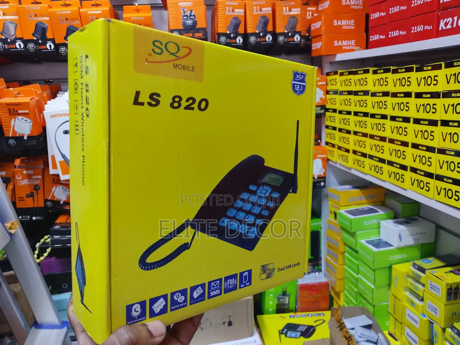 SQ Mobile LS820 Fixed Wireless Desktop Phone – Dual SIM GSM Office