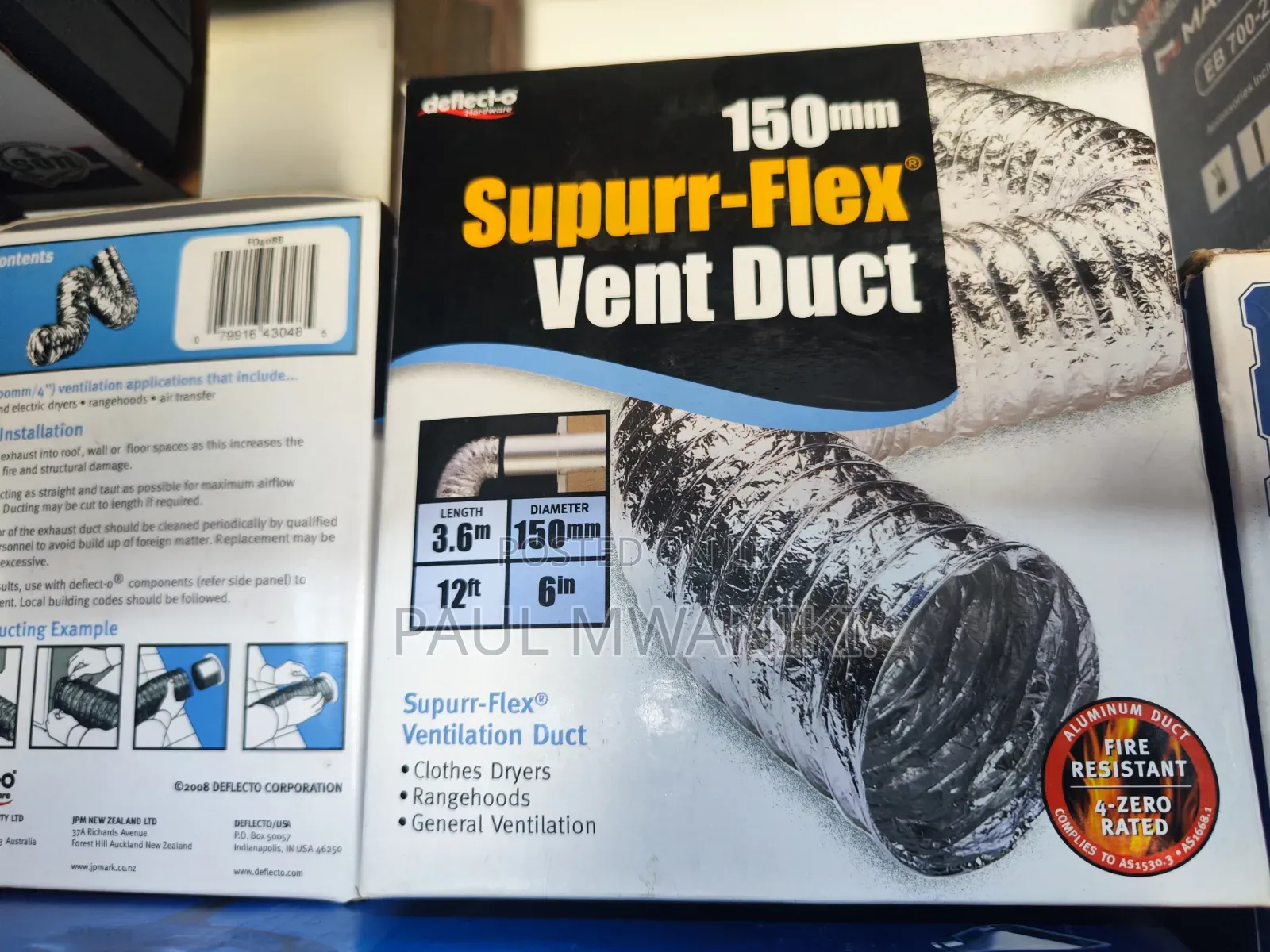 150mm Flexible Aluminium Ventilation Duct | Supurr-Flex Vent Duct