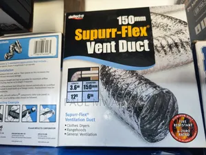150mm Flexible Aluminium Ventilation Duct | Supurr-Flex Vent Duct