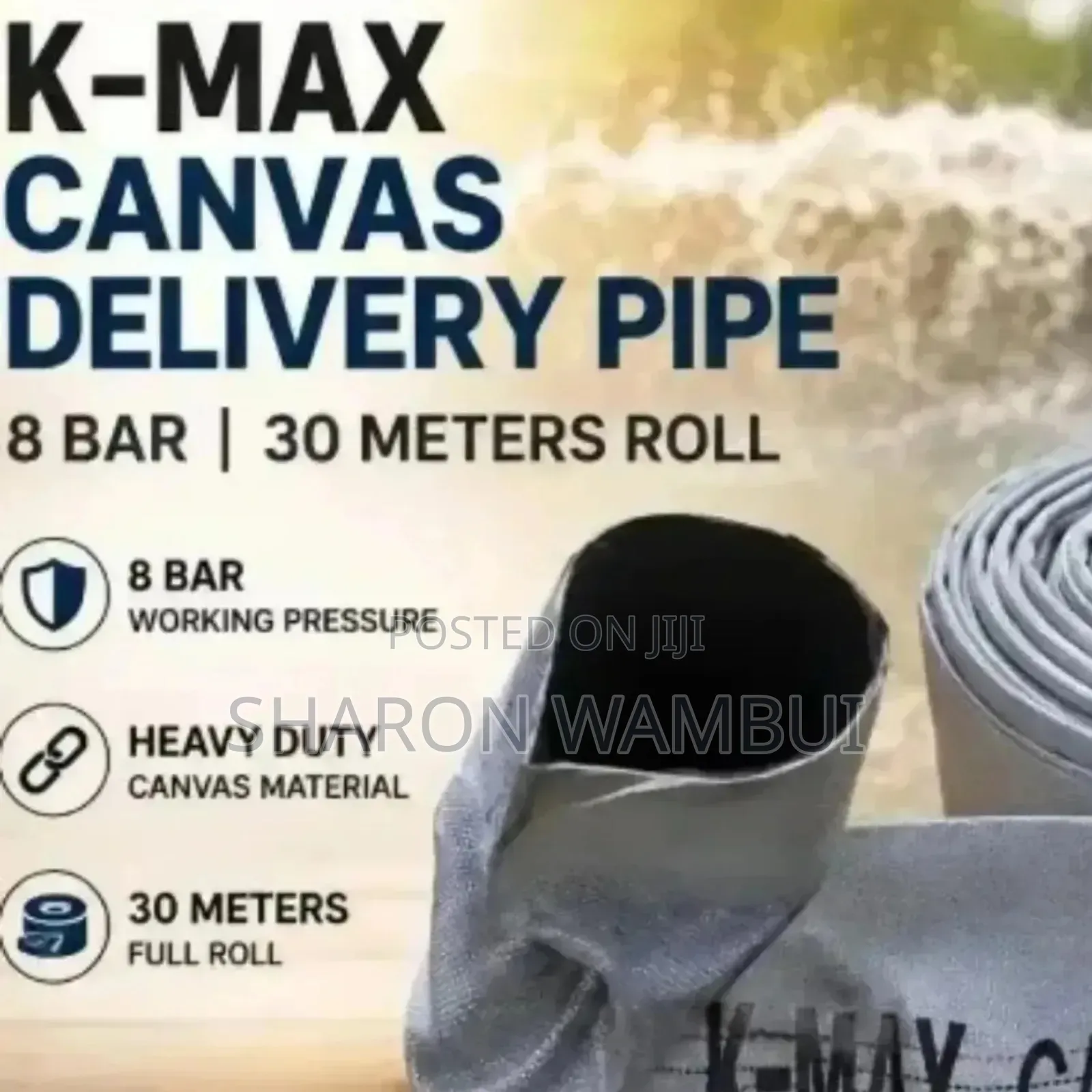 High Pressure K Max 3inch 30m Delivery Pipe/3inch 30m Canvas Pipe