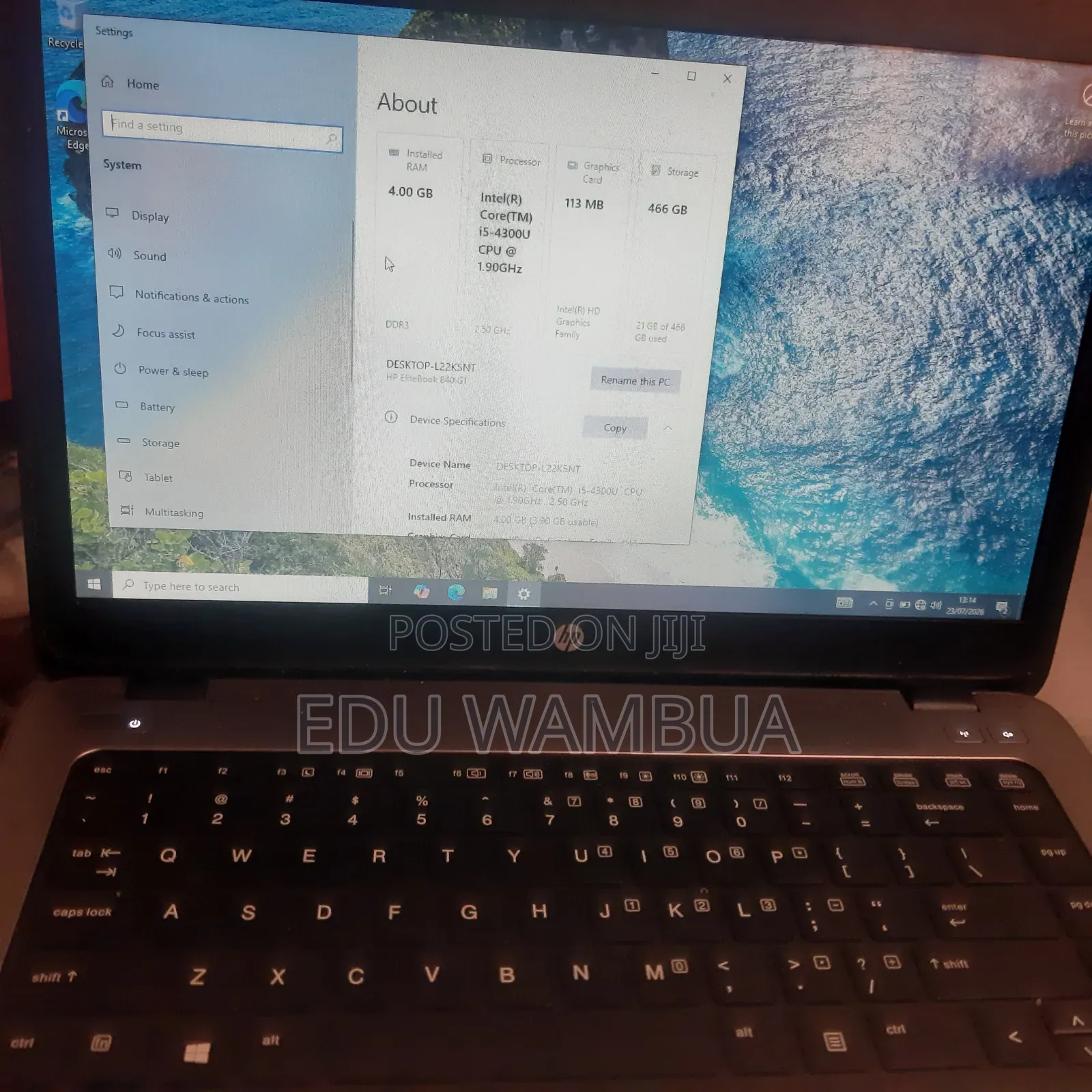 Laptop HP EliteBook 840 G1 4GB Intel Core i5 HDD 500GB