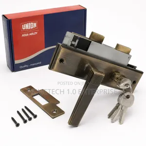 Union Original Mortise Door Lock – Antique Finish With Keys