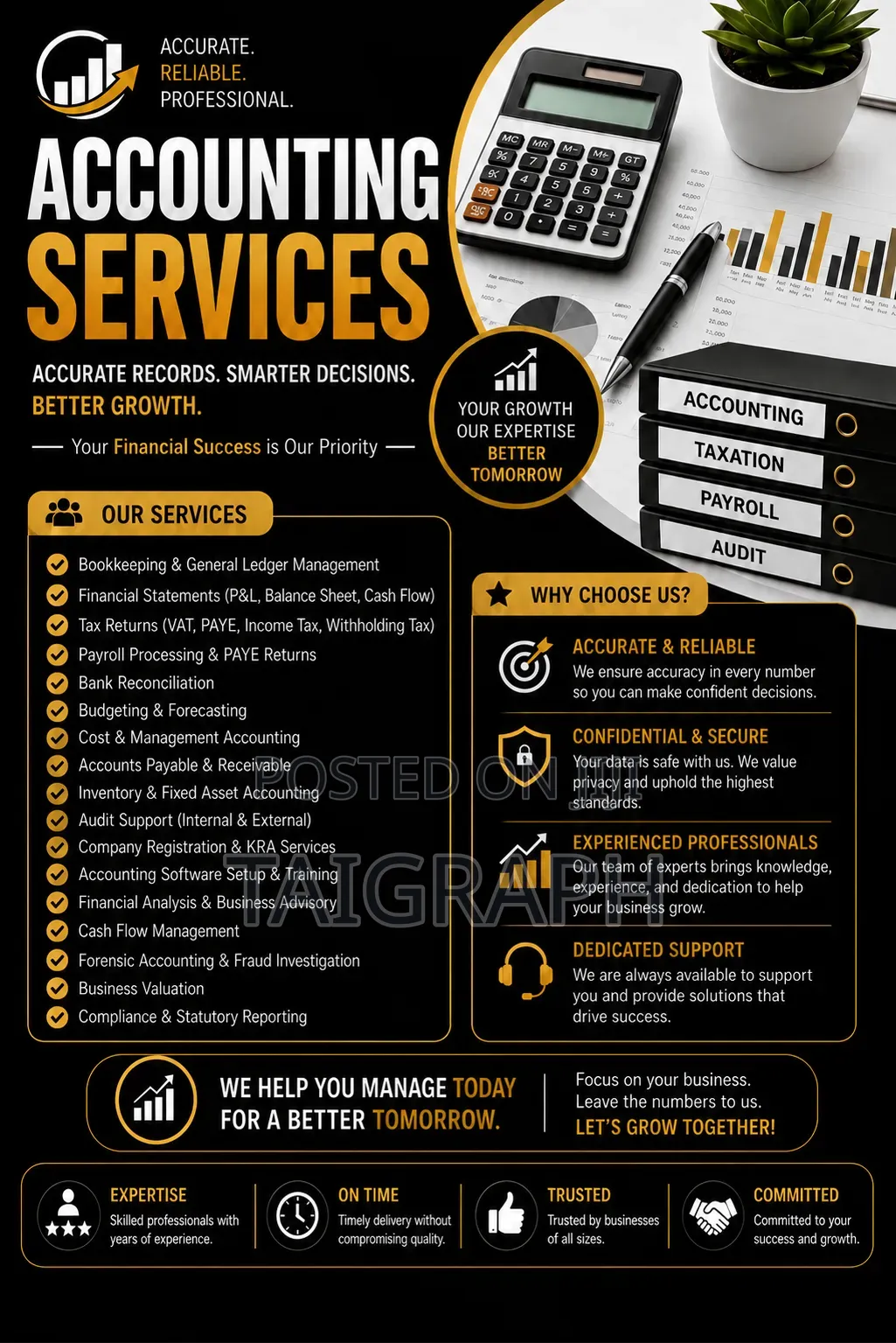 Professi of Graphic Design Accounting Report and Company Registration