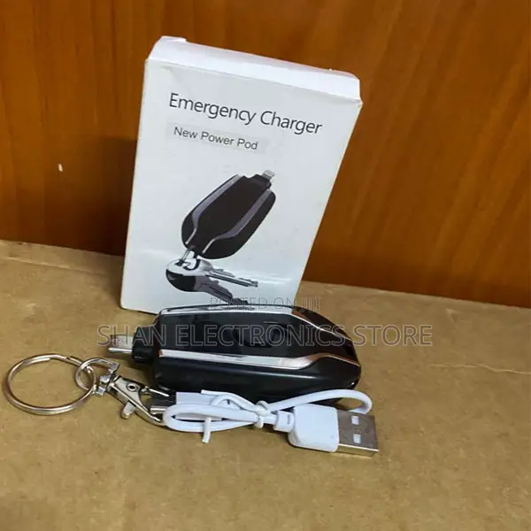 Black1500mAh Small Backup Power Bank, Mini Emergency Pod