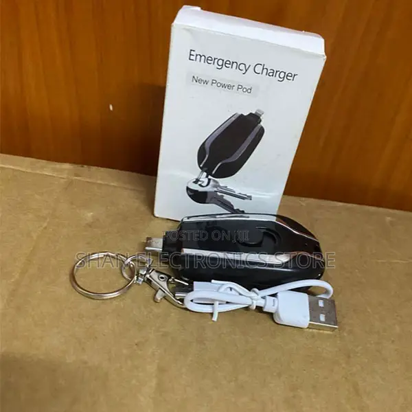 Black1500mAh Small Backup Power Bank, Mini Emergency Pod