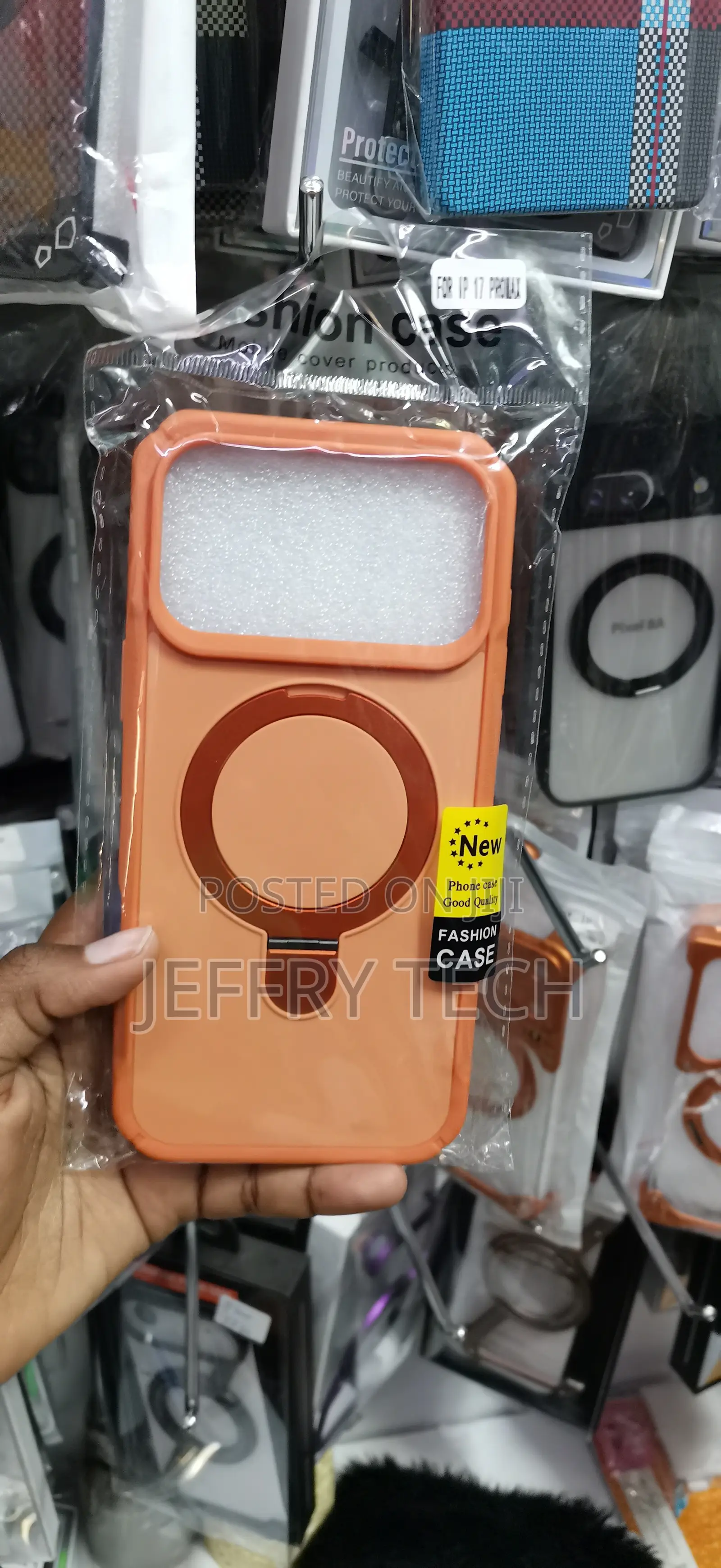 Case for iPhone 17 Pro Max, Featuring Built-in Magnetic Ring Stand