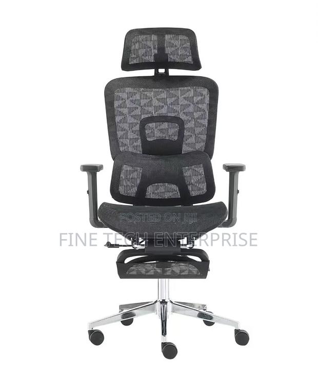 Executive Ergonomic Chair With Headrest Footrest - main view