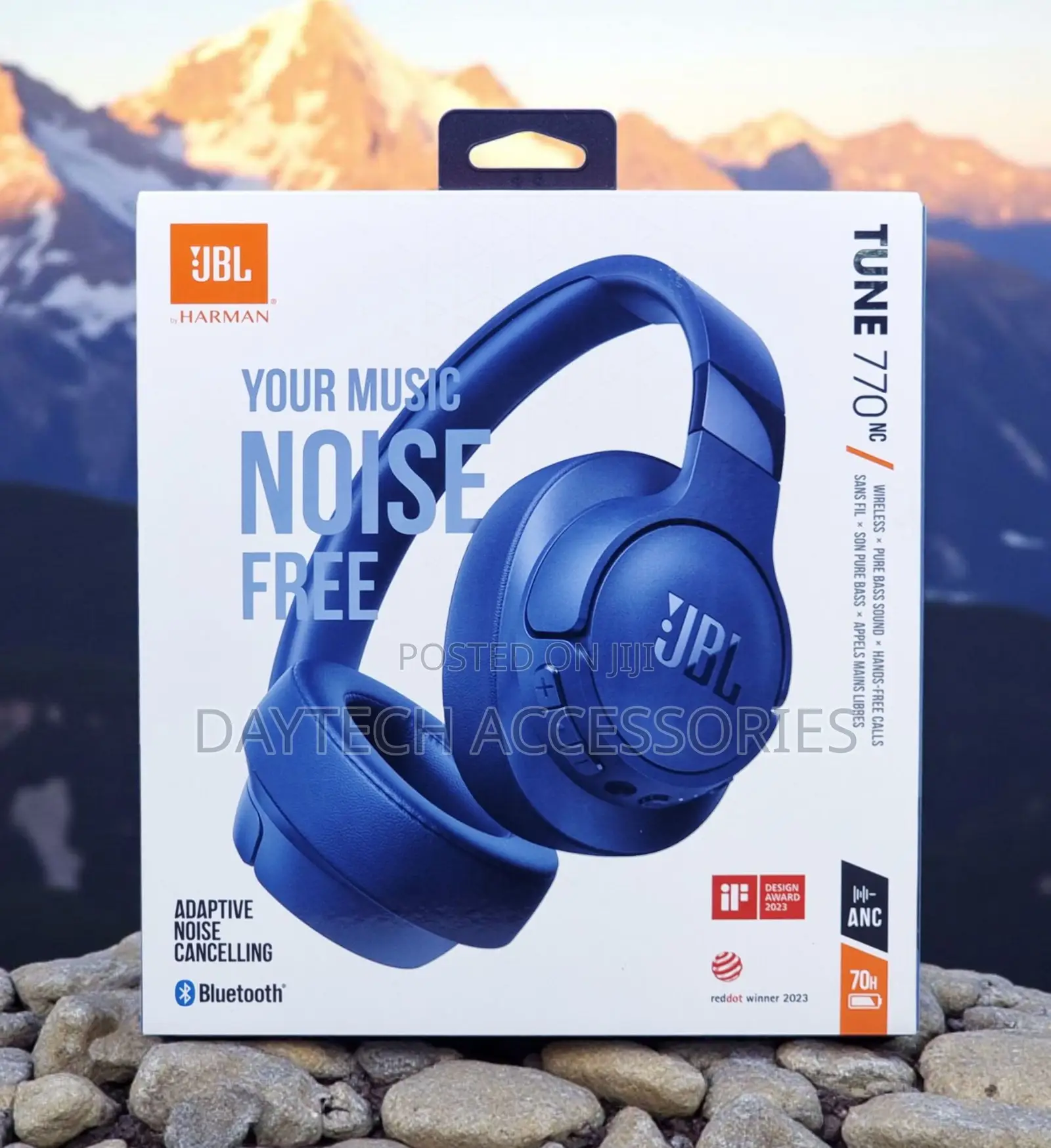 JBL Tune 770NC Adaptive Noise Cancelling Wireless Headphones - Black