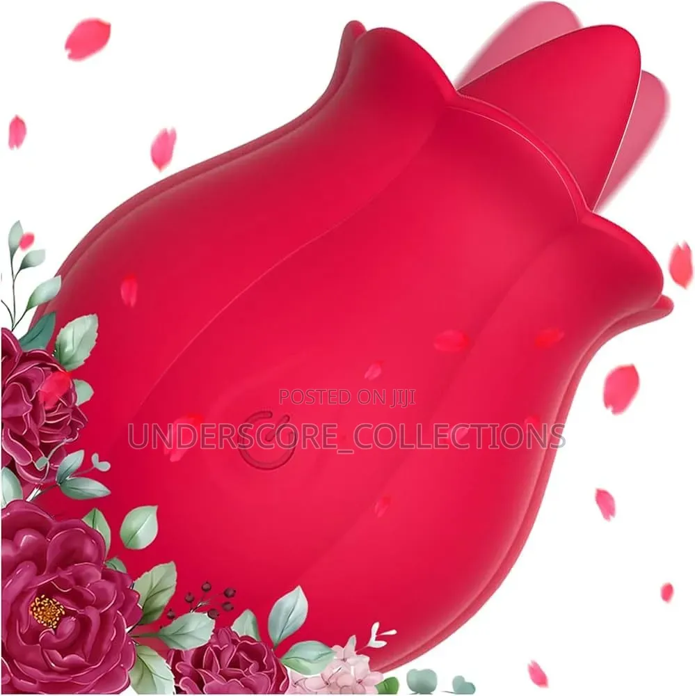 Rose-Shaped Clitoral Stimulator Vibrator With Tongue