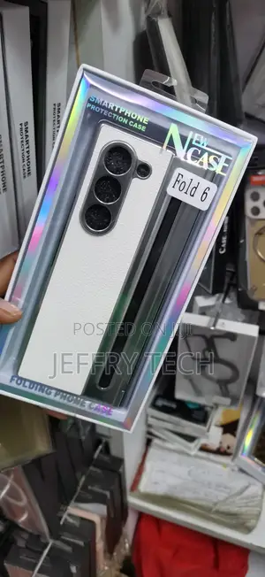 White Leather Protective Case for the Samsung Galaxy Z Fold 6