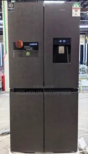 Ecomax 506 Litres Dark-Silver 4 Door With Dispenser (Free Guard)