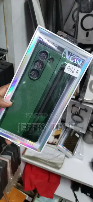 Samsung Galaxy Z Fold 6 Green Leather "New" Brand Smartphone Case