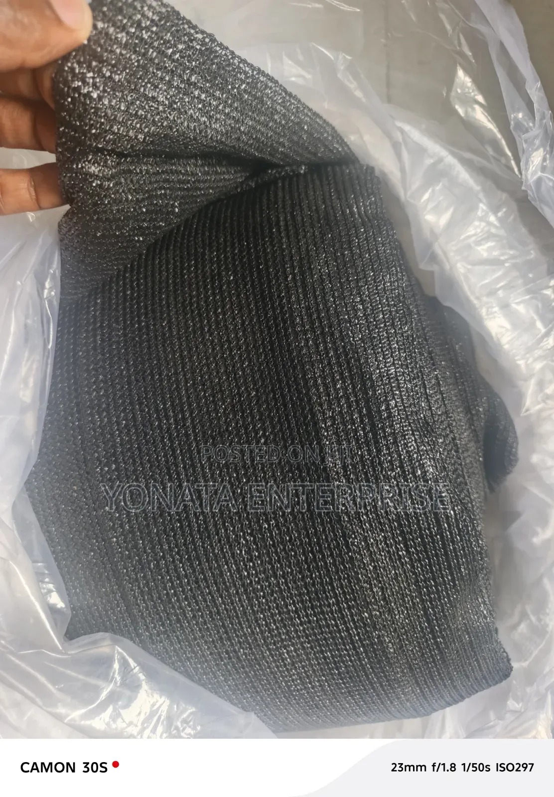 Black 90% Privacy Net Roll (4m by 50m)