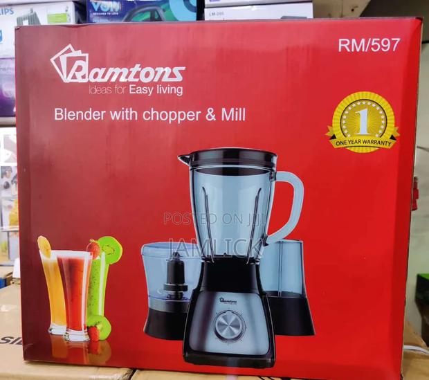 Ramtons RM597 3-in-1 Blender, Chopper Grinder – Bb