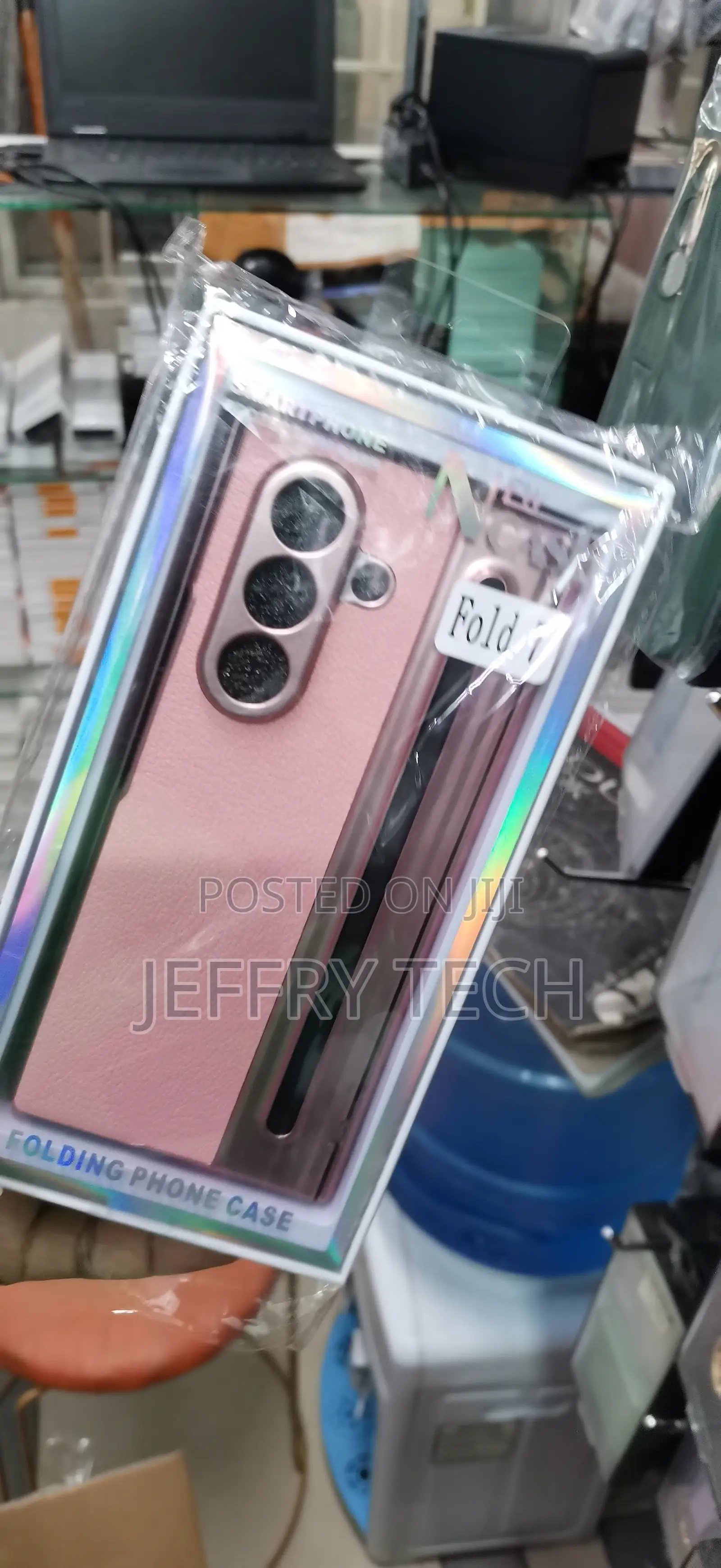 Samsung Galaxy Z Fold Generic Pink Leather Case