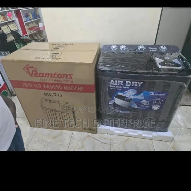 Black Ramtons 15kgs Top Load Twin Tub Washing Machine